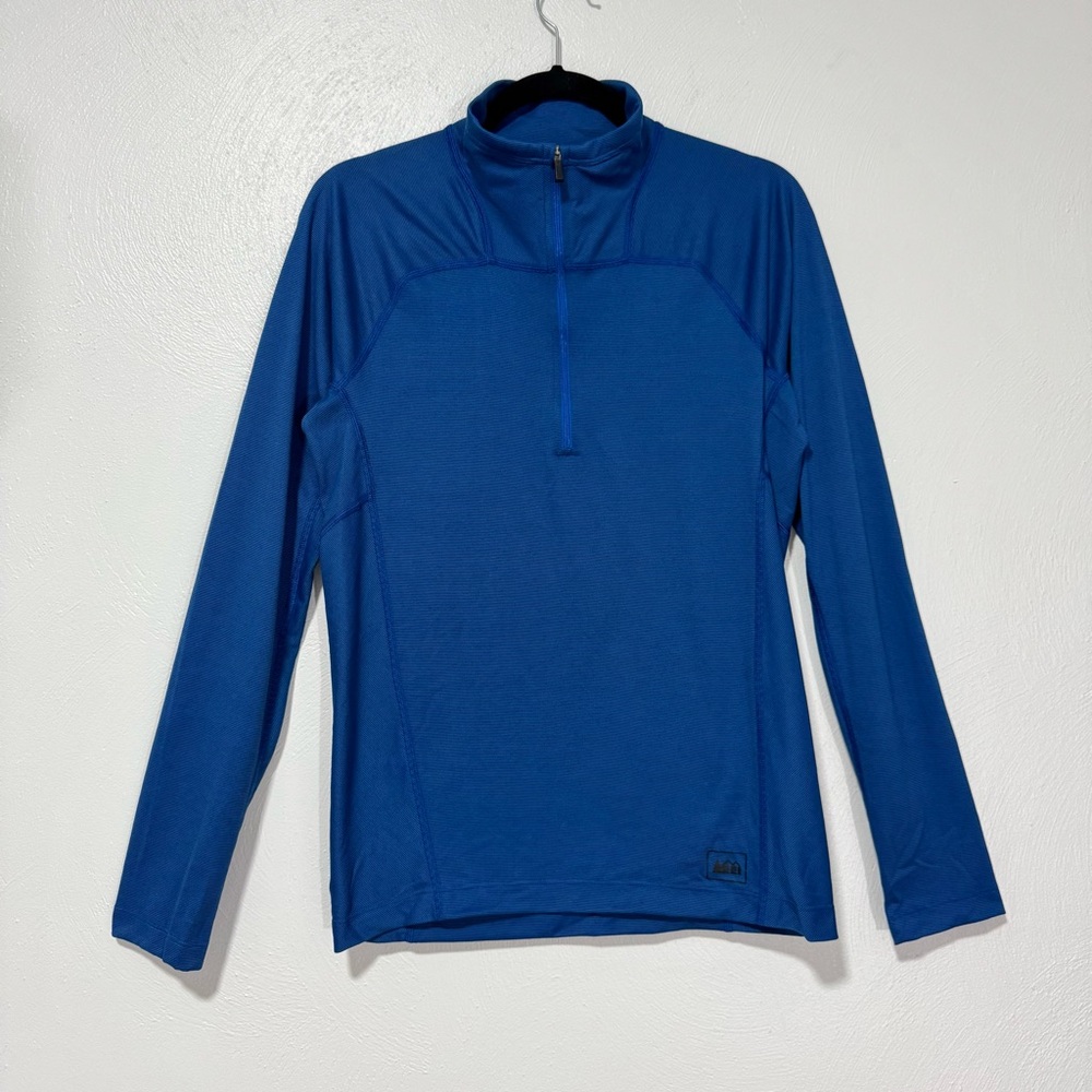 REI‎ Lightweight Half Zip Base Layer Top Men’s Small Blue Hiking Active Running